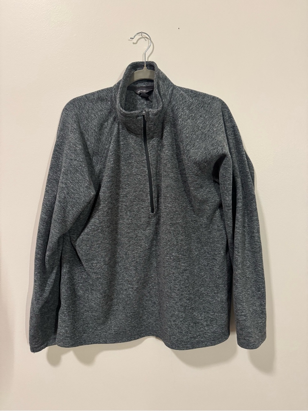 Eddie Bauer Women’s Dark Heather Gray Half-Zip Sweater